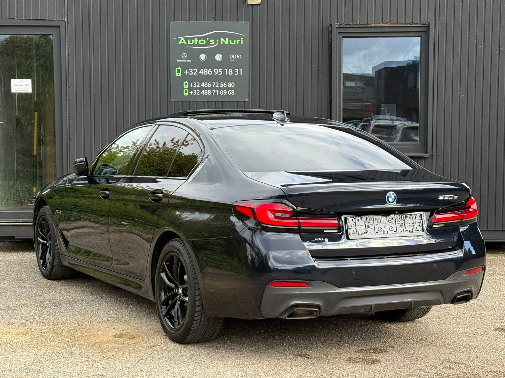 Bmw 530e M-pakket hybride 2022 86.000km schaden, Autos, Cuir, Entreprise, Noir, 5 places