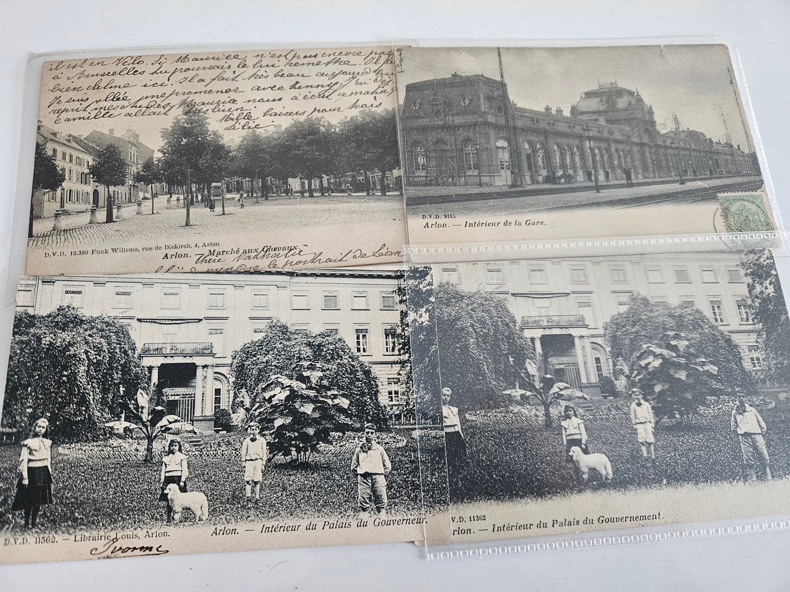 4 postkaarten Arlon, Verzamelen, Verzenden