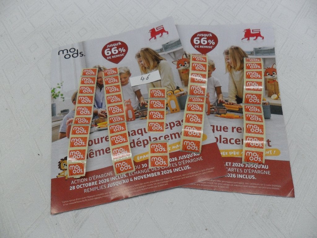 46 Delhaize Action Moods-postzegels, Overige supermarkten, Ophalen of Verzenden