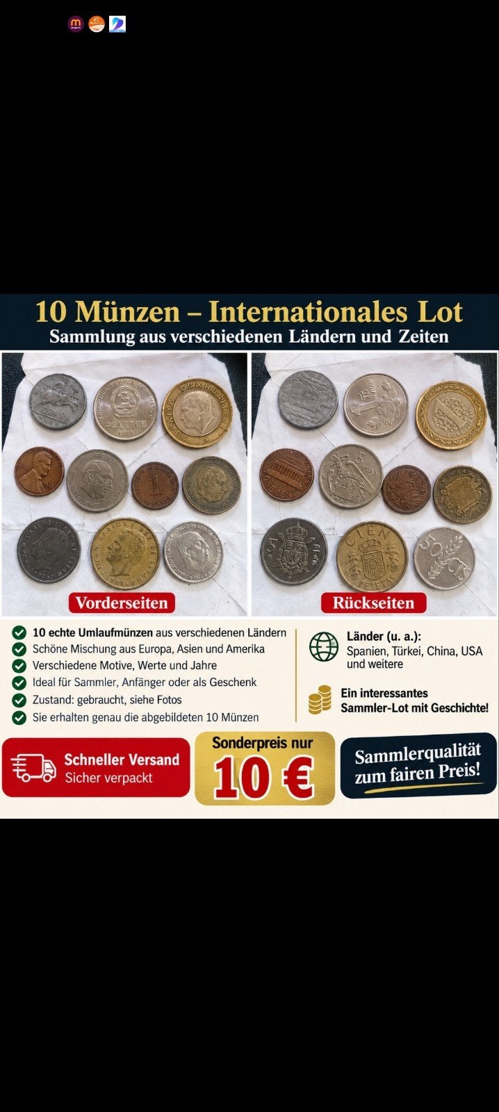 10 pièces, Enlèvement ou Envoi