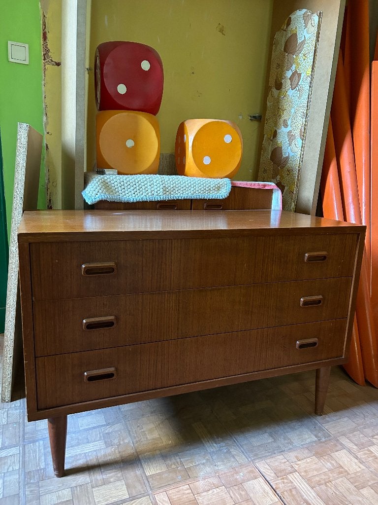 Grande commode vintage 3 tiroirs, Enlèvement, Utilisé