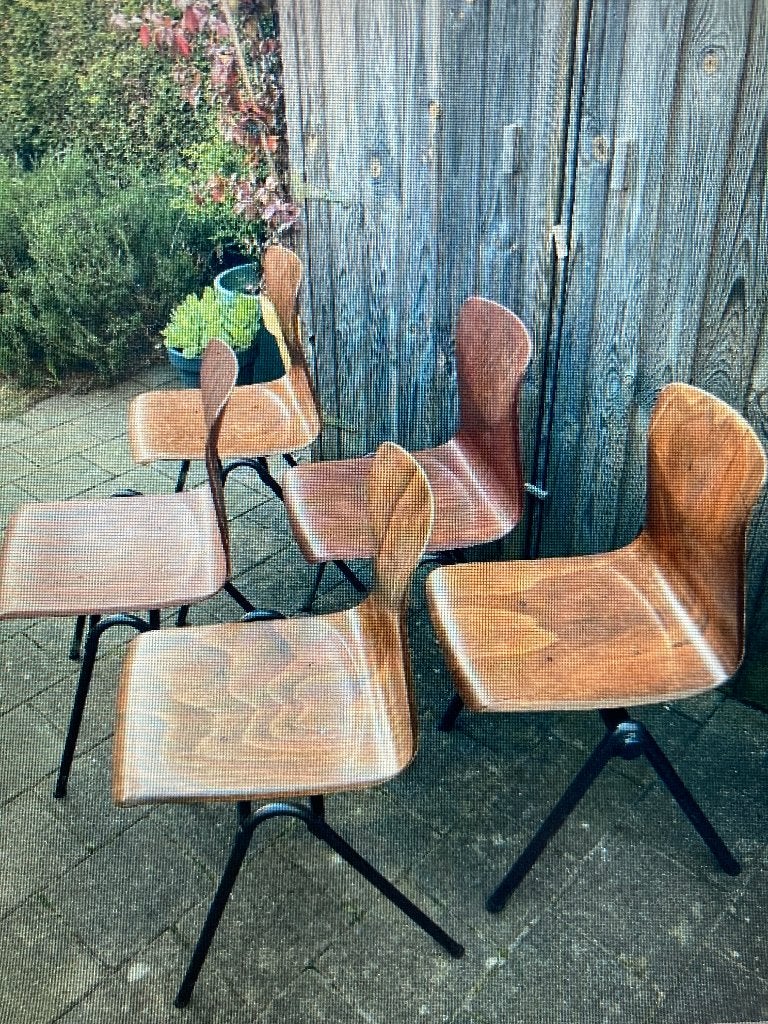 Vintage Pagholz stoelen, Ophalen, Gebruikt, Hout, Vijf, Zes of meer stoelen