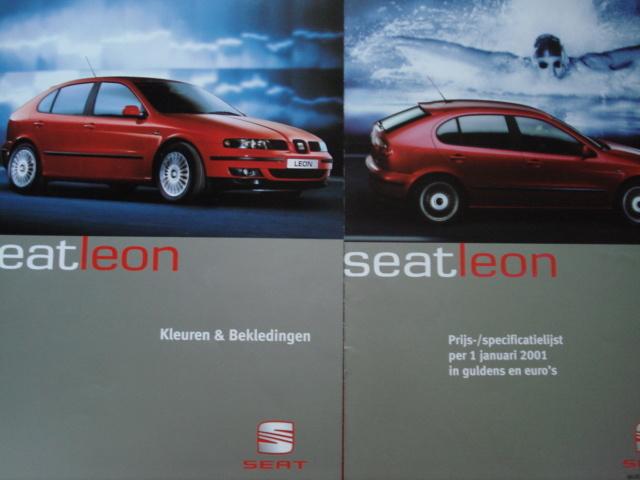 SEAT Leon 2001 Brochure Catalogue Prospekt LOT van 2, Livres, Autos | Brochures & Magazines, Utilisé, Volkswagen, Envoi