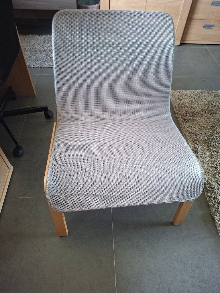 Zeteltje ikea grijs van kleur, Huis en Inrichting, Fauteuils, Ophalen, Gebruikt, 75 tot 100 cm, Stof