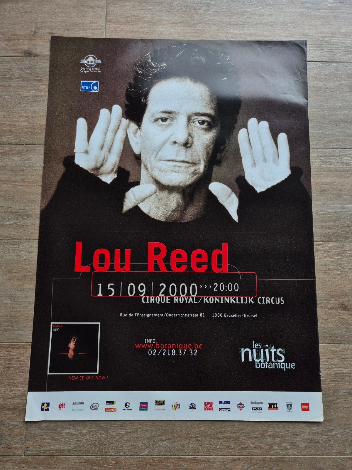 Affiche du concert Lou Reed 2000, Enlèvement ou Envoi, Comme neuf, Musique