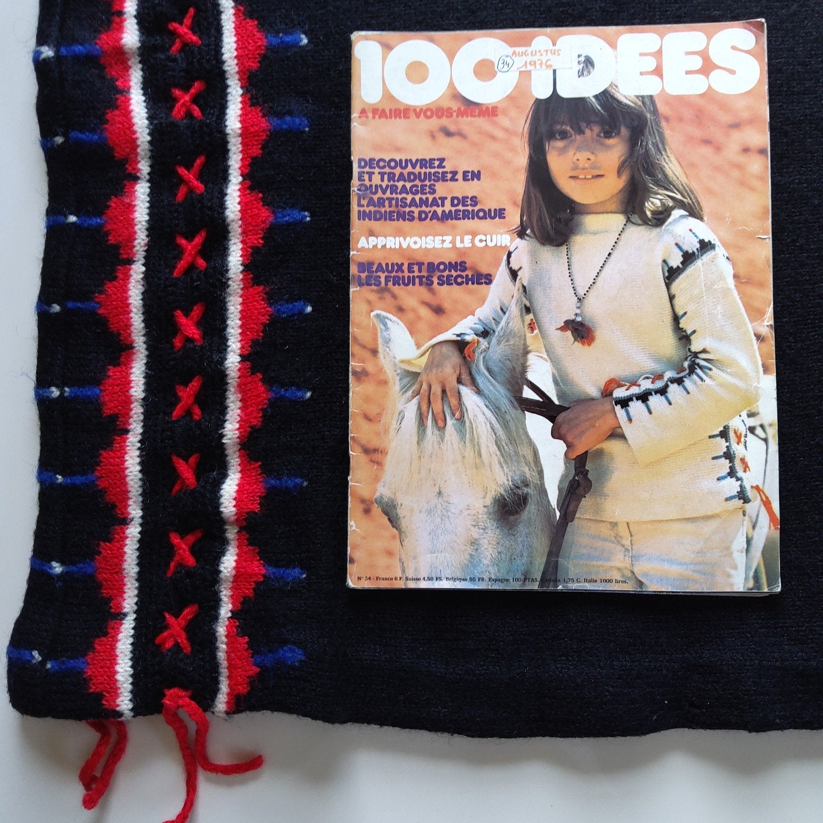 100 Idées DIY magazine 1976 met handgemaakt debardeur., Hobby en Vrije tijd, Ophalen of Verzenden