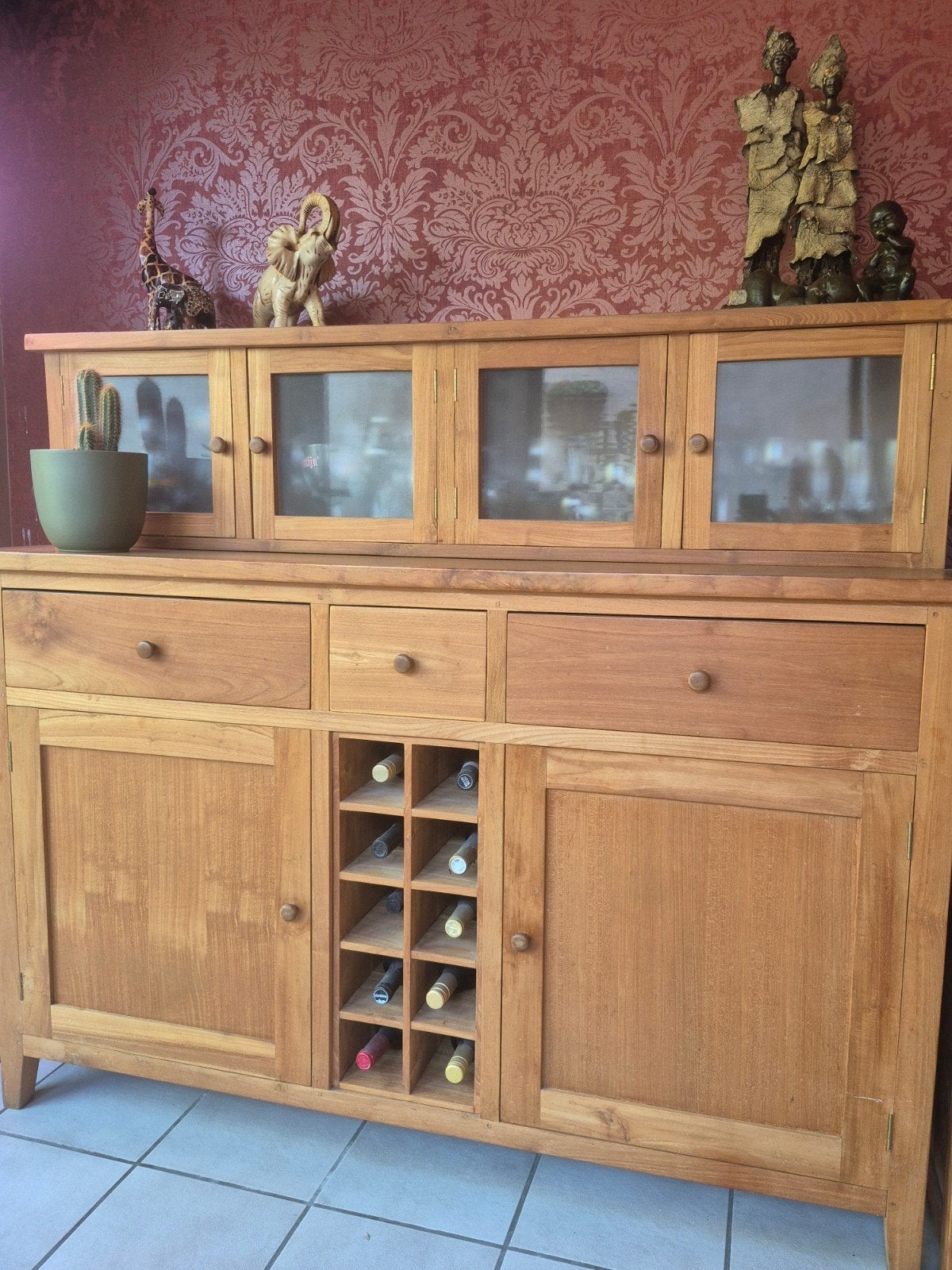 Buffetkast met opzetstuk 1m50, Huis en Inrichting, Ophalen, Gebruikt, 100 tot 150 cm, 100 tot 150 cm