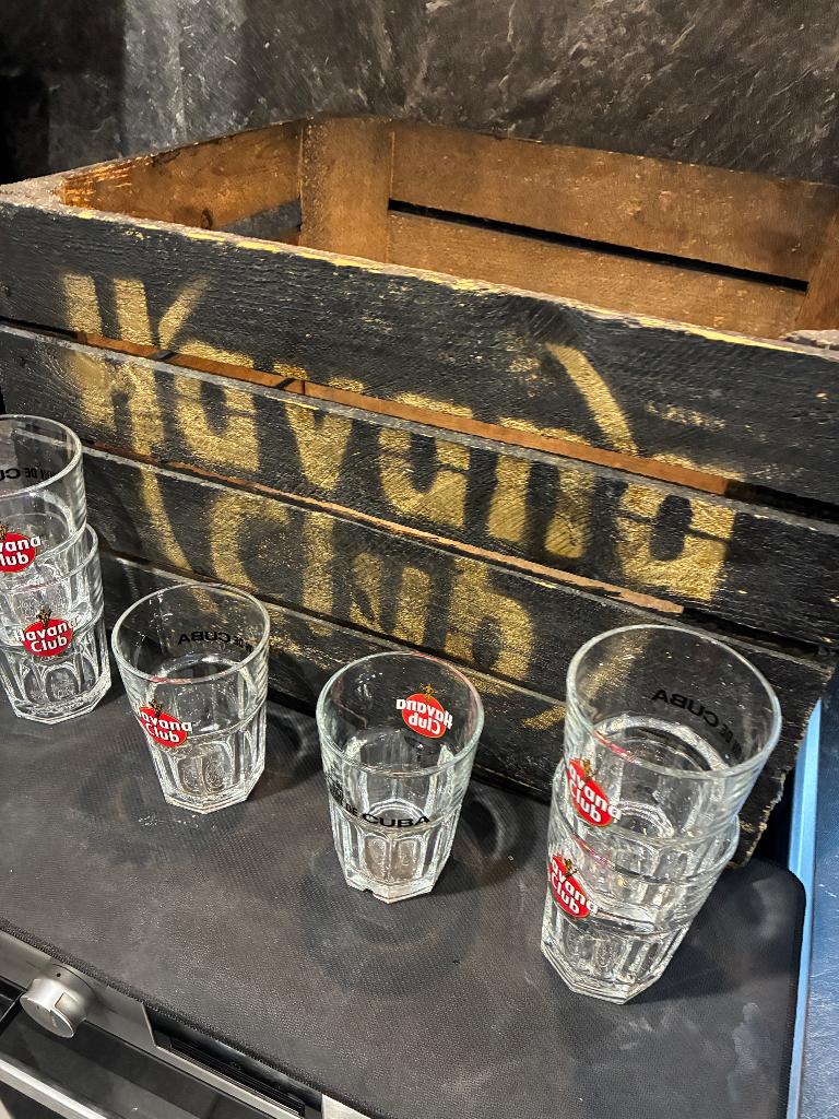 Havana Club houten kist, Verzamelen, Ophalen of Verzenden, Gebruikt, Reclamebord