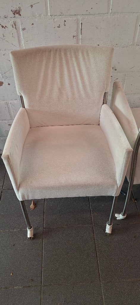 stoelen, Huis en Inrichting, Ophalen, Gebruikt, Wit, Metaal