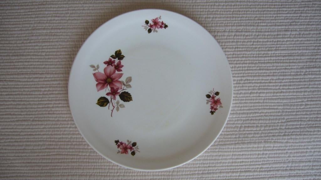 PLAT ROND EN ARCOPAL, Enlèvement, Comme neuf, Porcelaine, Autres styles
