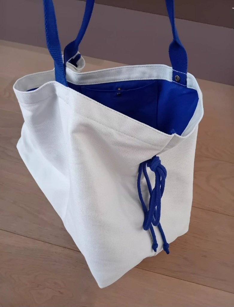 Strandtas Claire&Aimée, Bijoux, Sacs & Beauté, Sacs | Sacs Femme, Enlèvement ou Envoi, Comme neuf, Blanc, Autres types