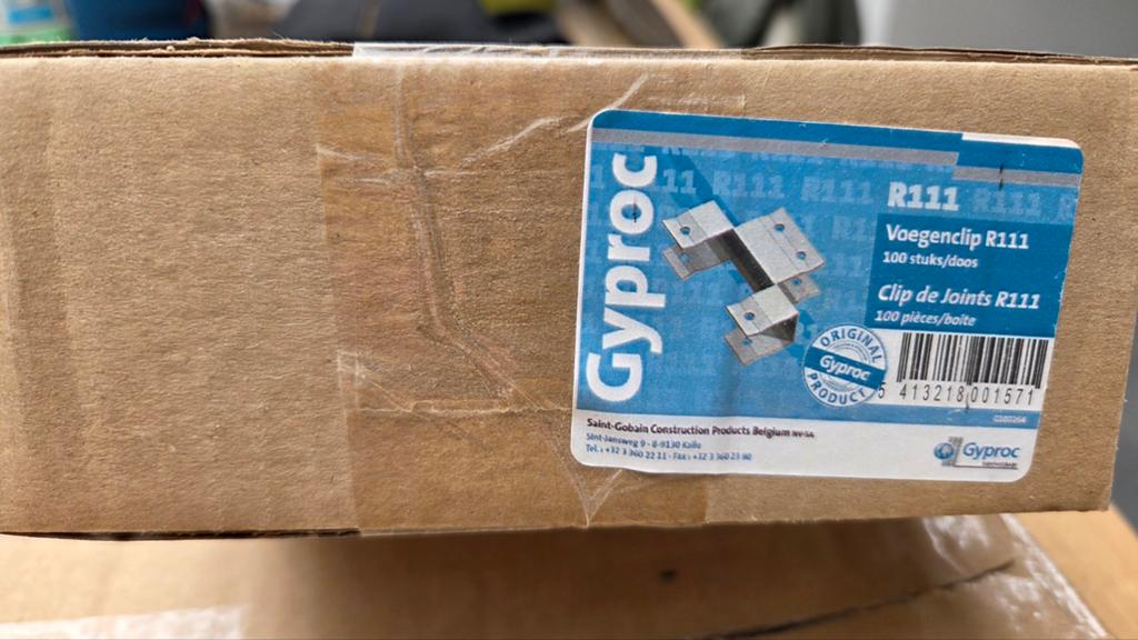 Gyplat gyproc voegen klem doos 100 klemmen, Ophalen of Verzenden