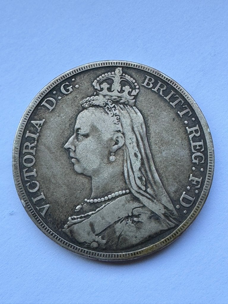 Royaume-Uni - 1 couronne 1891 (Victoria, argent), Enlèvement ou Envoi, Autres pays, Monnaie en vrac, Argent