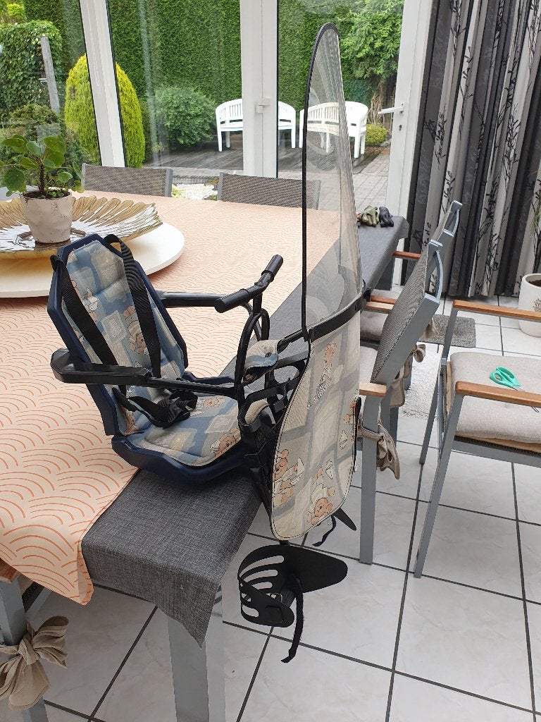 fietsstoeltje met windscherm, Ophalen