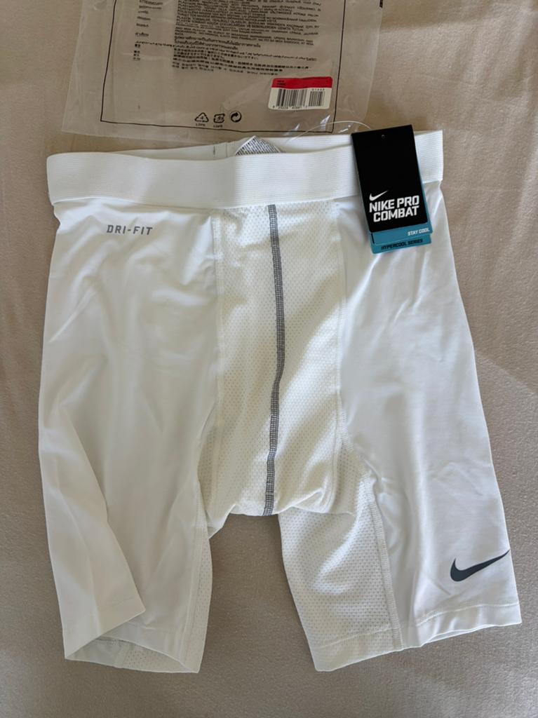 Nike Pro Combat Sportshort, Maat 52/54 (L), Verzenden, Wit, Nieuw