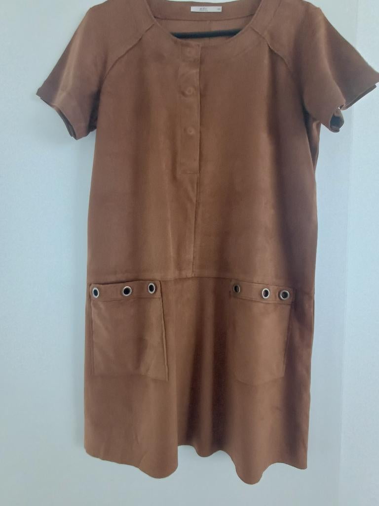 EDC - prachtige Suéde lederen jurk (mt 36), Kleding | Dames, Jurken, Bruin, Nieuw, Ophalen of Verzenden, EDC by Esprit