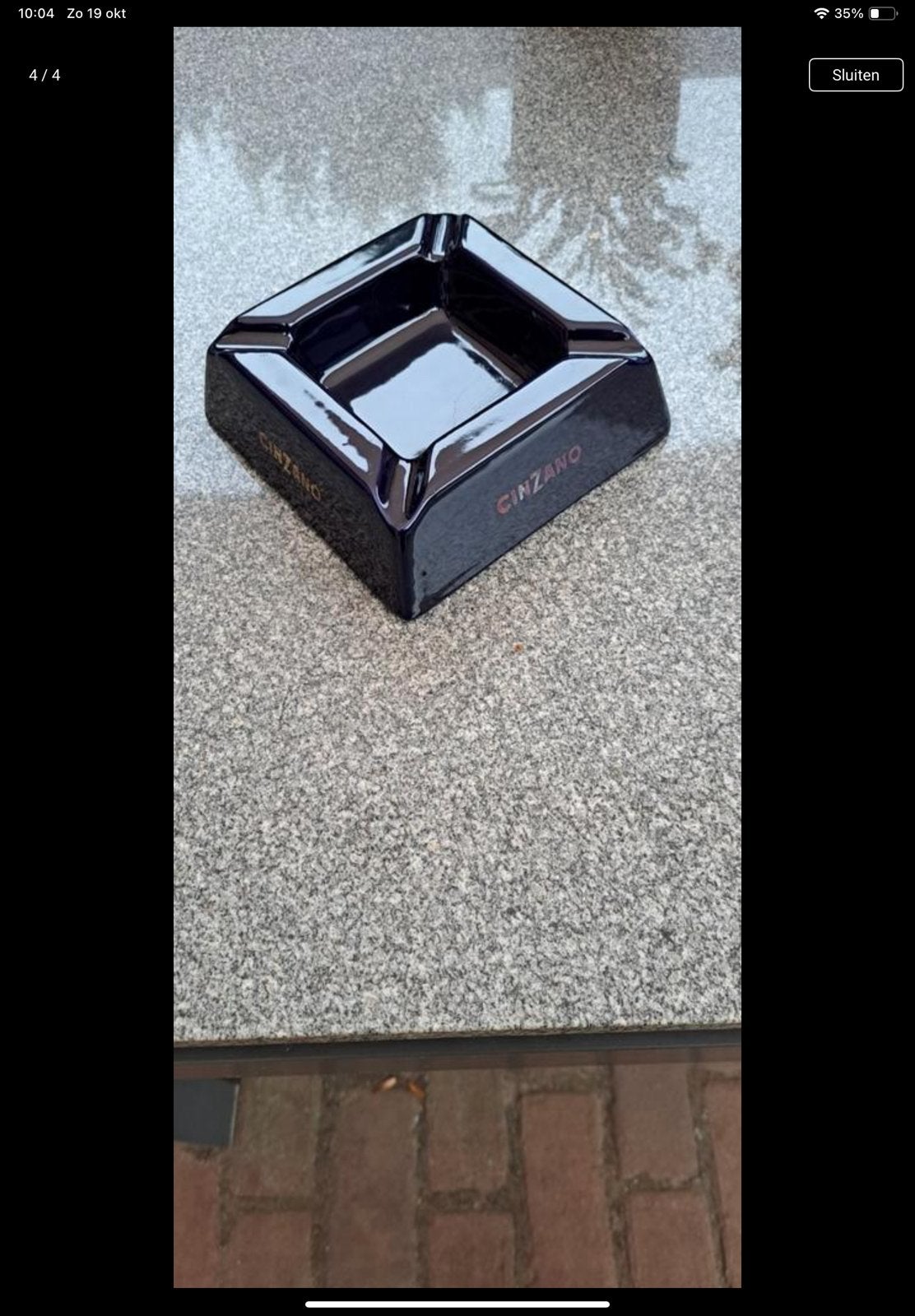 Antieke glazen asbak nieuwe staat, Verzamelen, Ophalen, Zo goed als nieuw, Asbak