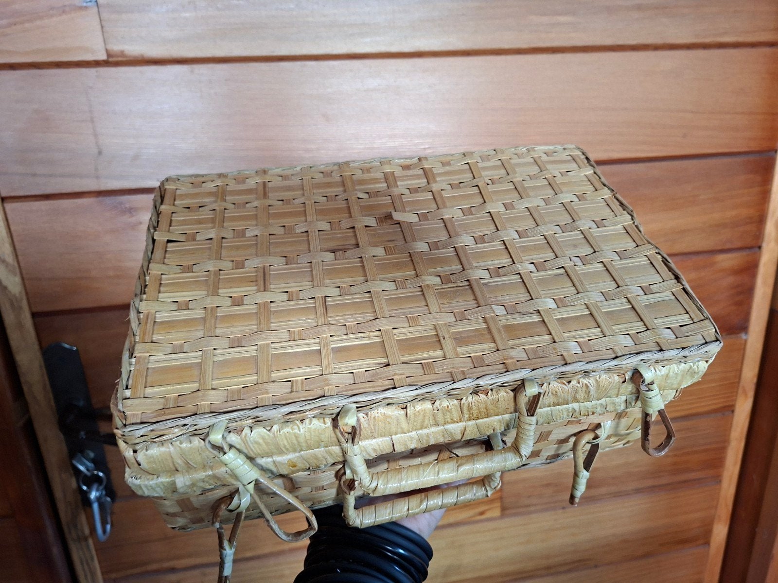 panier en osier vintage, Ophalen of Verzenden, Riet, Mand