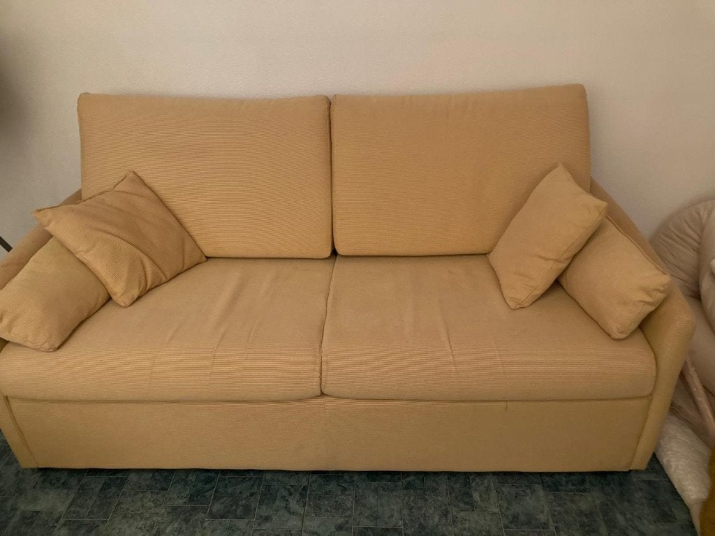 Slaapbank/ zetelbed in goede staat, Ophalen, Tweepersoons, 75 tot 100 cm, Zo goed als nieuw