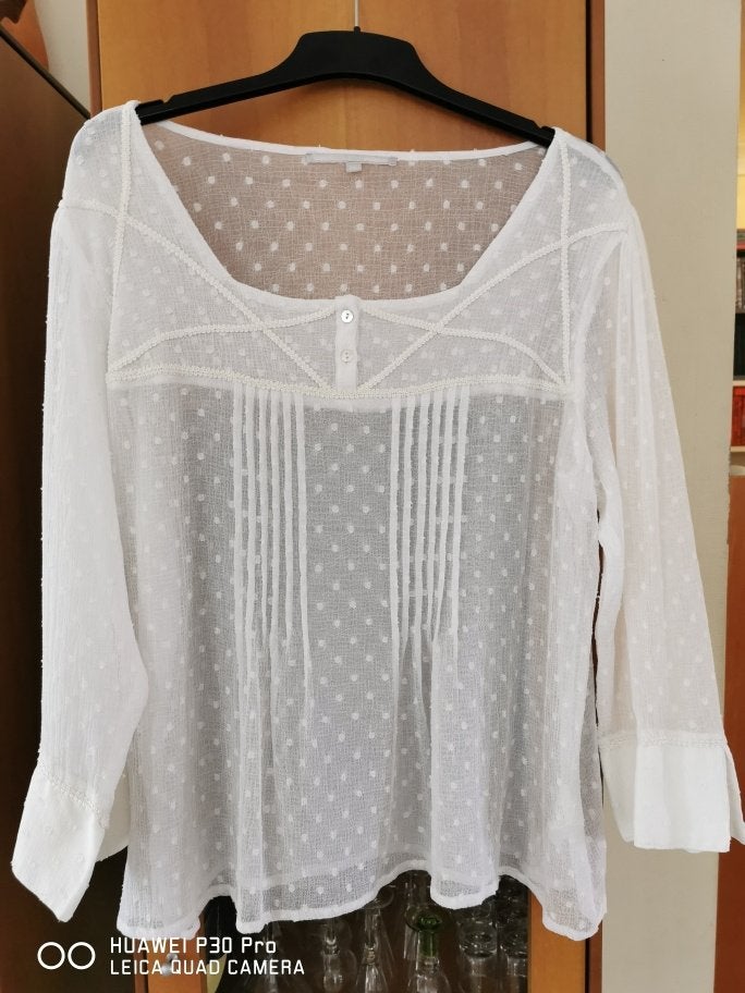 transparante bloes + topje, 3 Suisses Premium Coll, Verzenden, Wit, Maat 46/48 (XL) of groter