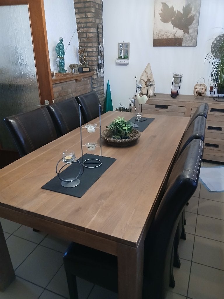 Belle salle à manger avec chaises, Enlèvement, Comme neuf, Moderne, 4 à 6 chaises