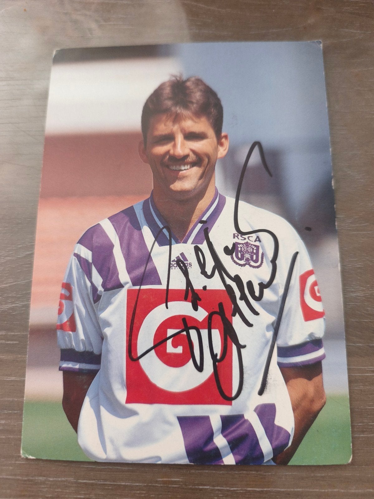 carte dédicacée RSC Anderlecht Philippe Albert, Collections, Enlèvement ou Envoi