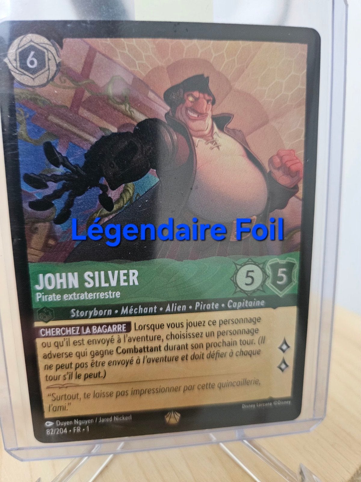 Carte Lorcana John Silver légendaire foil, Enlèvement ou Envoi, Comme neuf, Foil