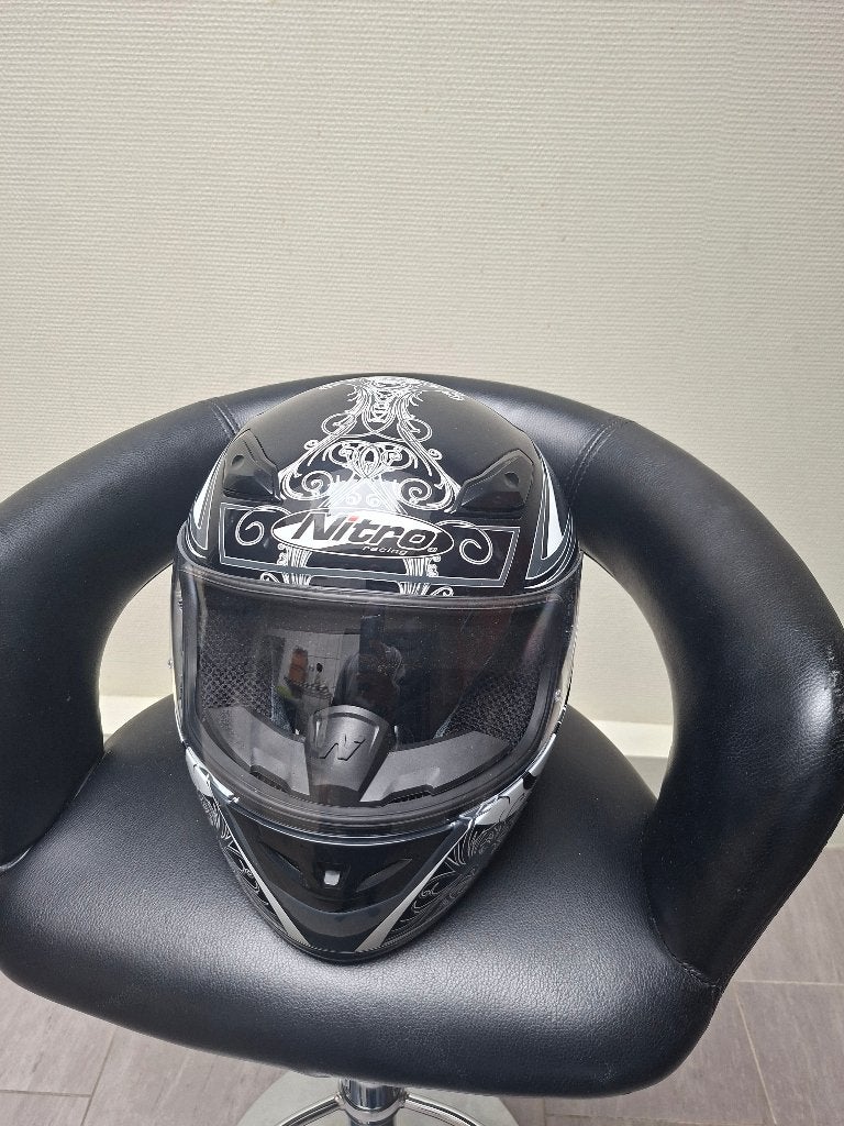 Porter une fois,casque moto nitro racing xs femme avec house, Motoren, XS, Dames, Tweedehands, Ophalen