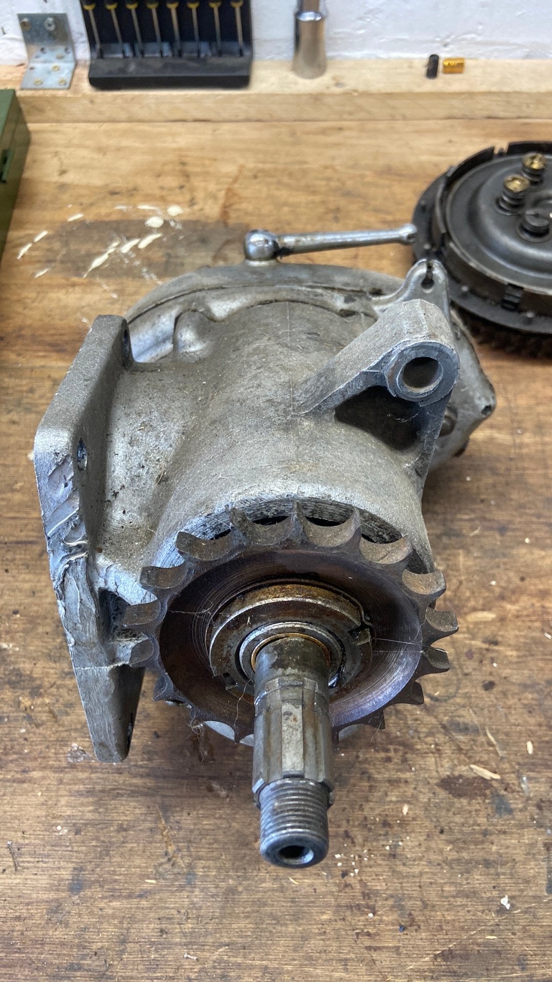 BSA A7 A10 plunger rigid versnellingsbak met koppeling, Motoren, Ophalen