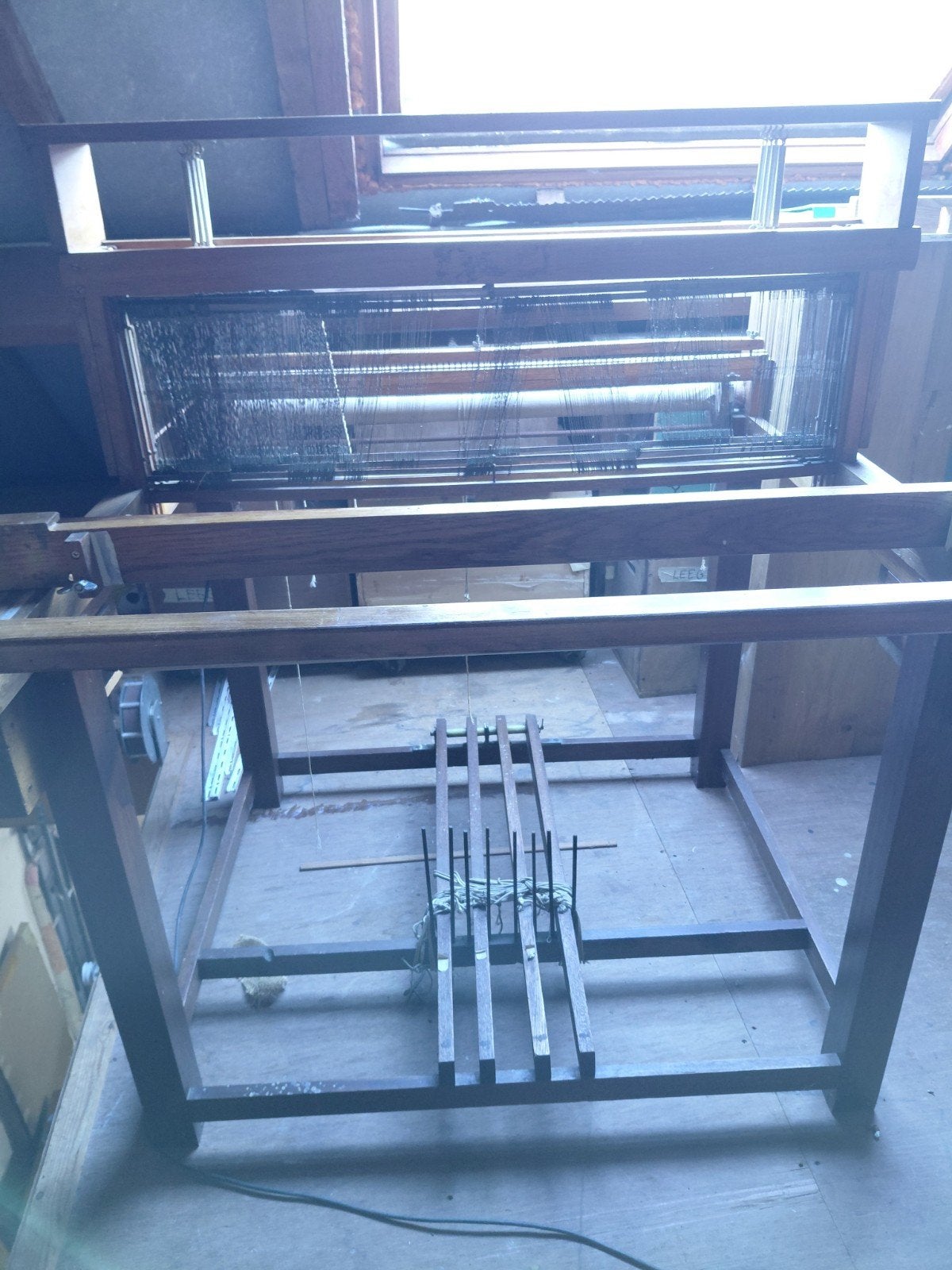 eiken grond weefgetouw, Enlèvement, Utilisé