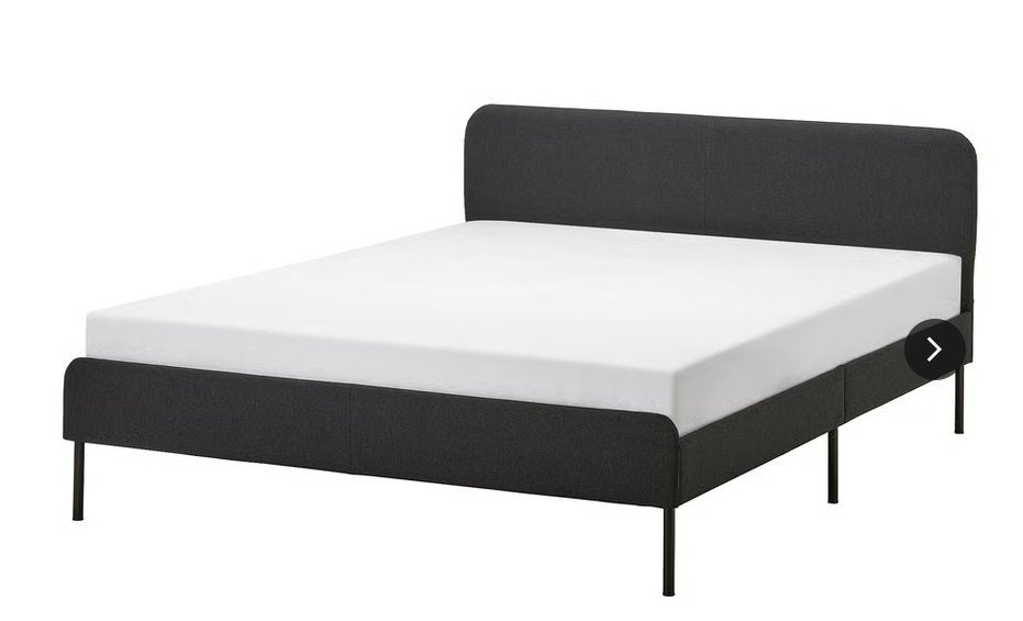 IKEA bed 140x200 cm, Ophalen, Gebruikt, Zwart, Tweepersoons