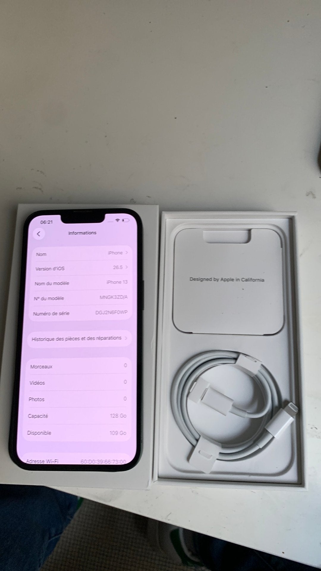 Iphone 13 couleur verte 128gb en tres bonne etat, Télécoms, Enlèvement ou Envoi, Comme neuf