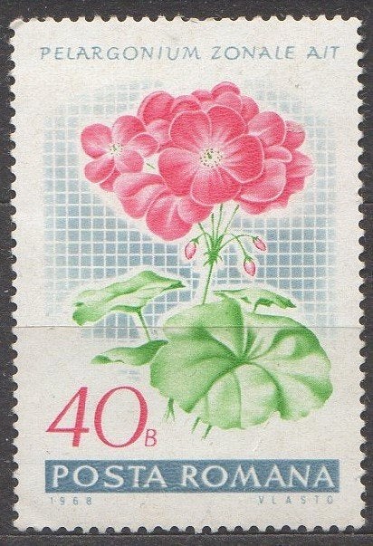Roemenië -Geraniums - 1968, Timbres & Monnaies, Timbres | Europe | Autre, Enlèvement ou Envoi, Non oblitéré