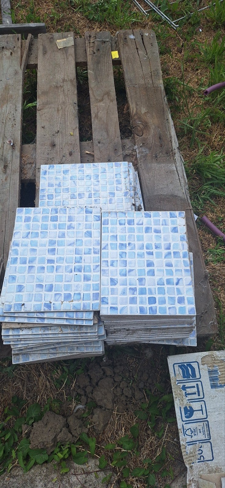 65 stuks mozaïek tegels 25x20 cm, Doe-het-zelf en Bouw, Tegels, Ophalen