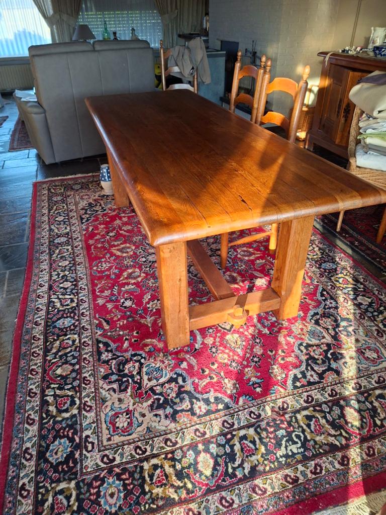 Kloostertafel met 6 stoelen, Ophalen