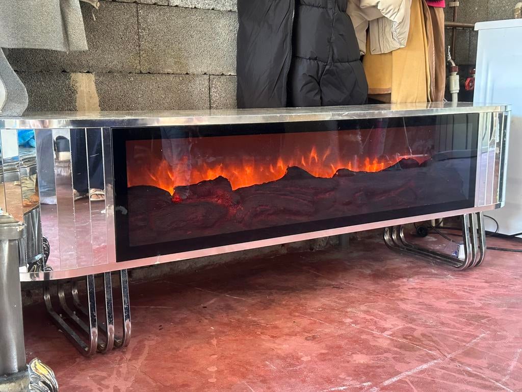 Mooie kamin met bewegende vuur led met Bluetooth, Ophalen, Zo goed als nieuw, Vrijstaande haard, Elektrische haard