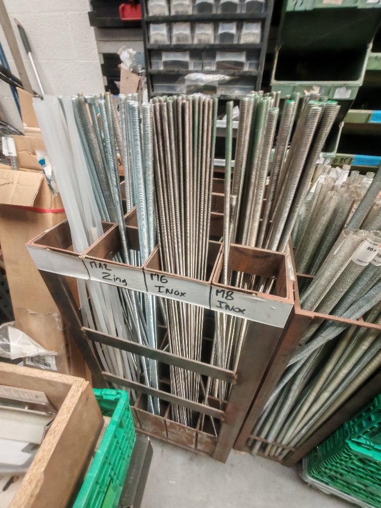 Tiges filetées 1m zingué A2 A4, Bricolage & Construction, Métaux, Enlèvement, Neuf, Autres métaux