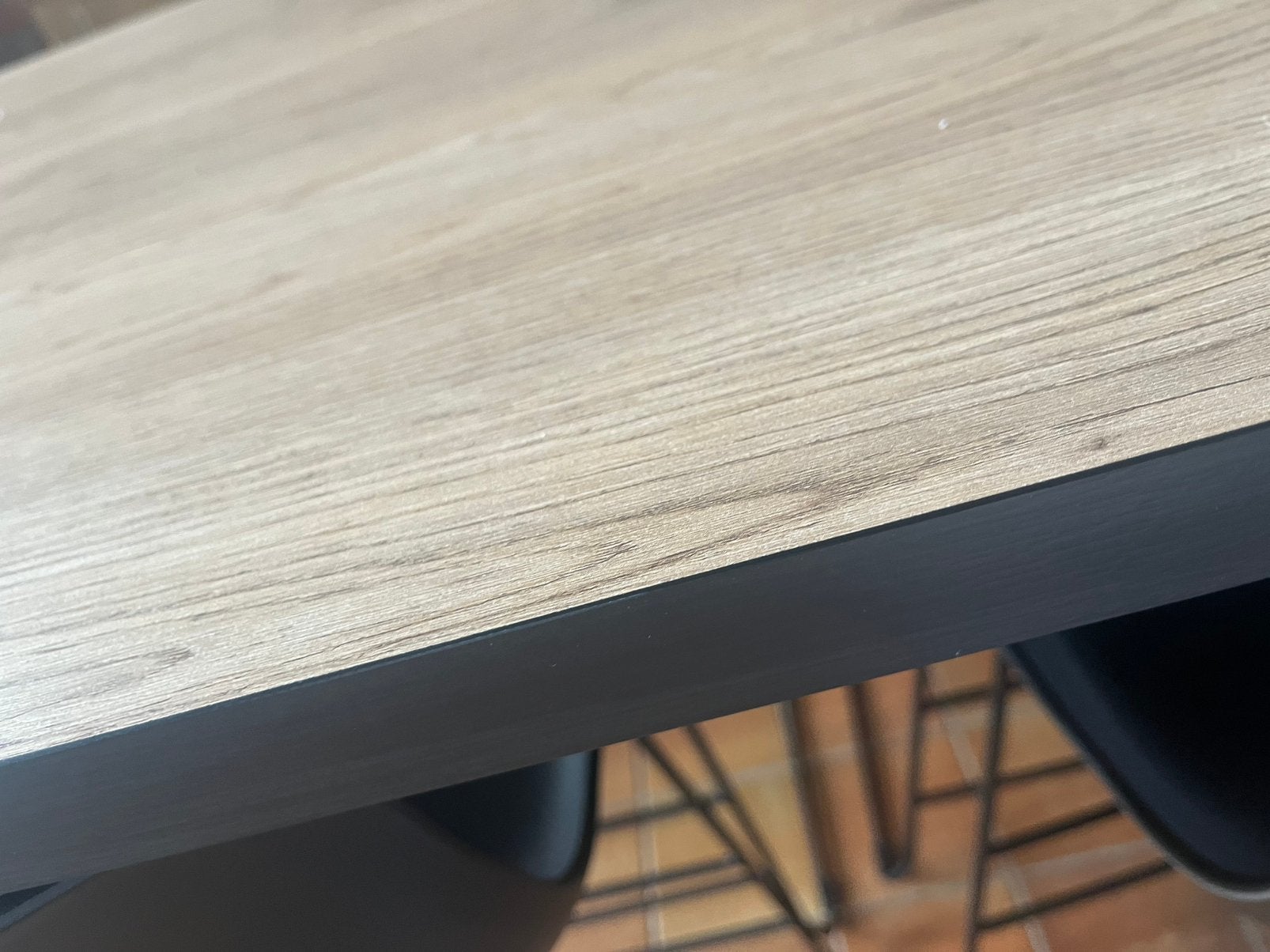 Table haute + 4 chaises, 100 à 150 cm, Quatre personnes, Pin, Comme neuf