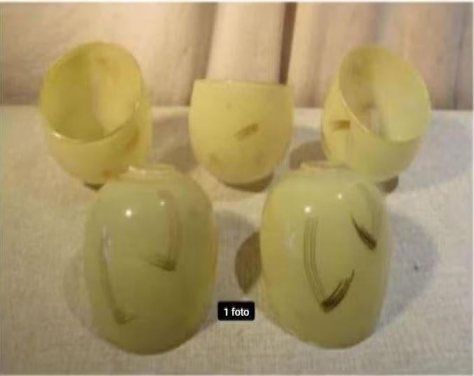 5 Prachtige Artdeco Porseleine Lampenkappen - 12H en 3D, Ophalen of Verzenden, Zo goed als nieuw