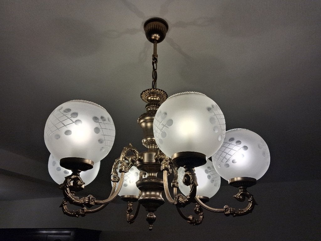 2 lusters te koop, Enlèvement, Utilisé, Verre, Klassiek / landelijk