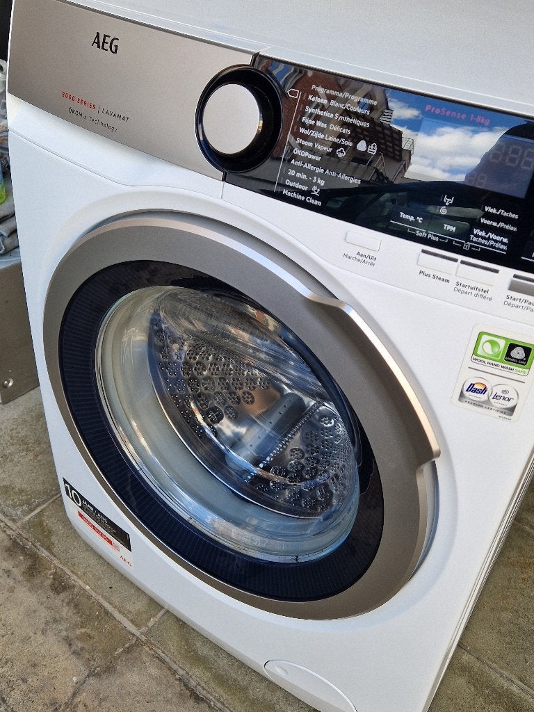 AEG 9 kg A +++. 1600trs. 8000-serie, Elektronische apparatuur, Ophalen, Zo goed als nieuw, Voorlader