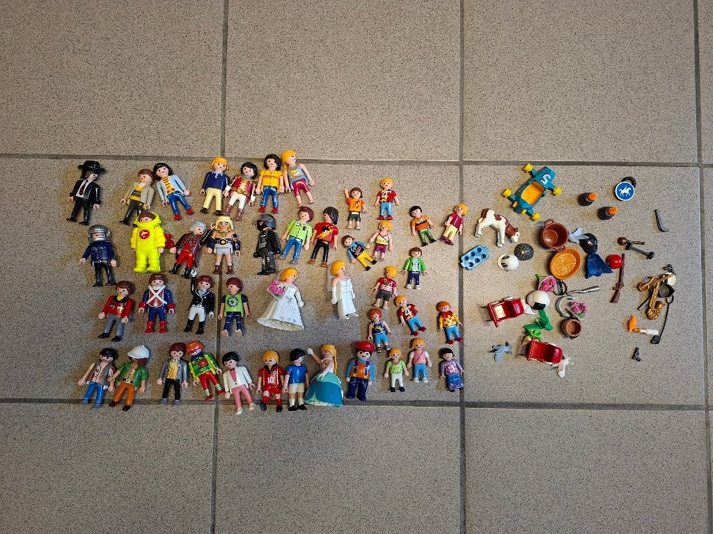 playmobiel figuurtjes met toebehoren, Kinderen en Baby's, Speelgoed | Playmobil, Ophalen, Zo goed als nieuw, Losse onderdelen