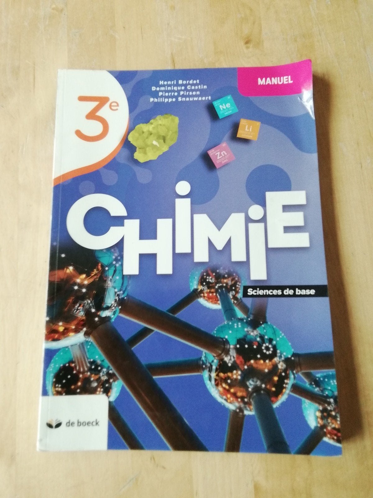 Chimie sciences de base 3e, Enlèvement, Chimie