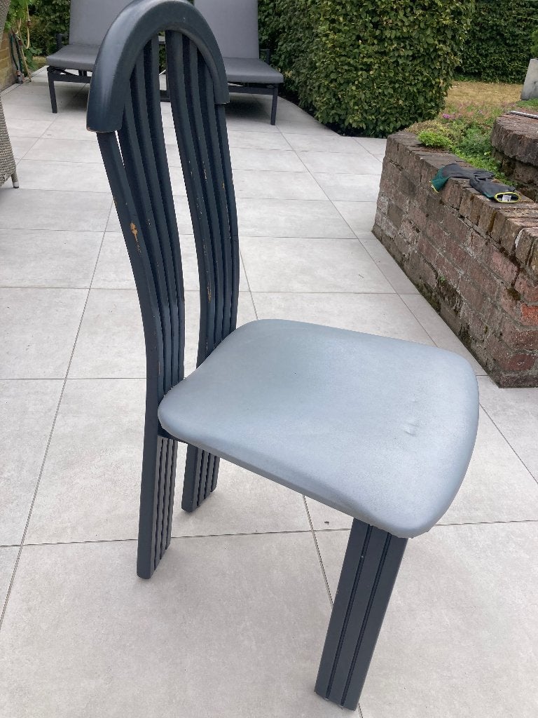 Keuken stoelen (4 stuks), Huis en Inrichting, Gebruikt, Vier, Grijs, Ophalen