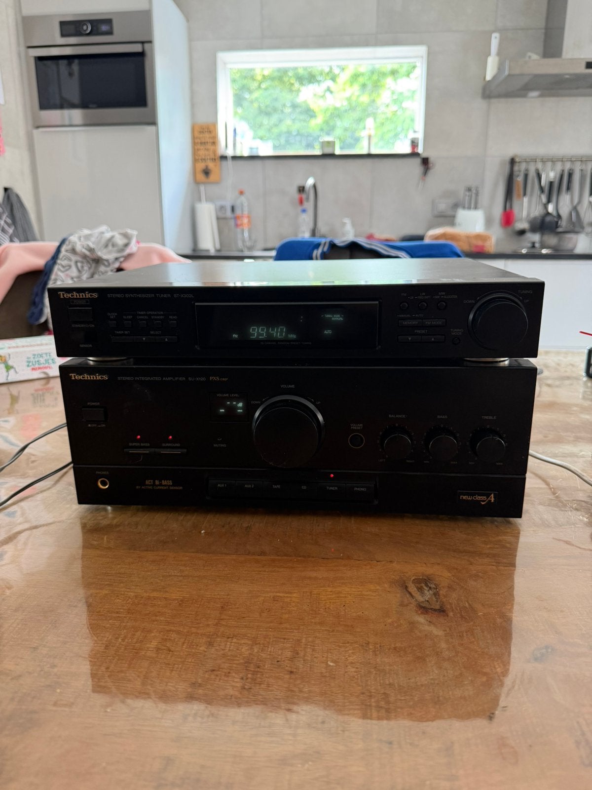 Technics ST-X302L tuner SU-X120 versterker new class a, Audio, Tv en Foto, Stereoketens, Ophalen of Verzenden, Zo goed als nieuw