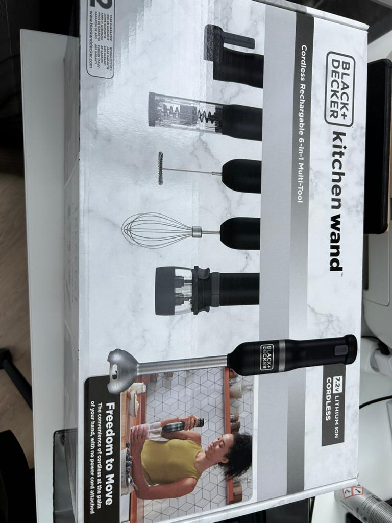 BLACK+DECKER Kitchen Wand 6-in-1, Elektronische apparatuur, Blenders, Nieuw, Ophalen
