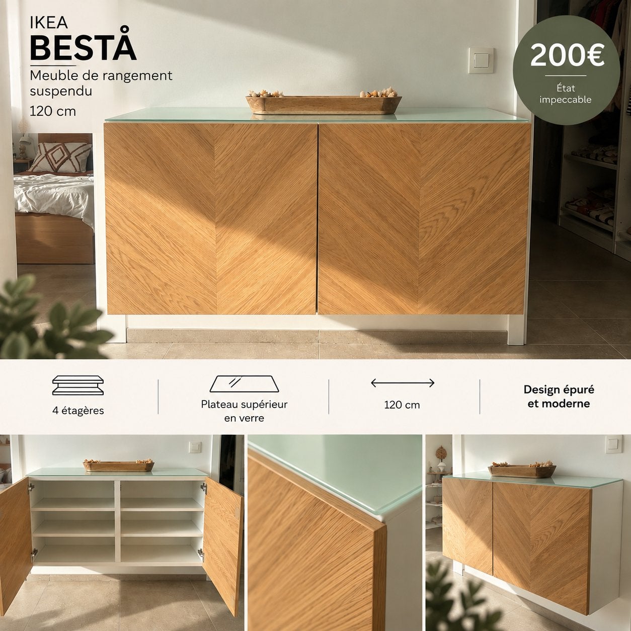 Meuble suspendu rangement, Enlèvement, Comme neuf, 100 à 150 cm