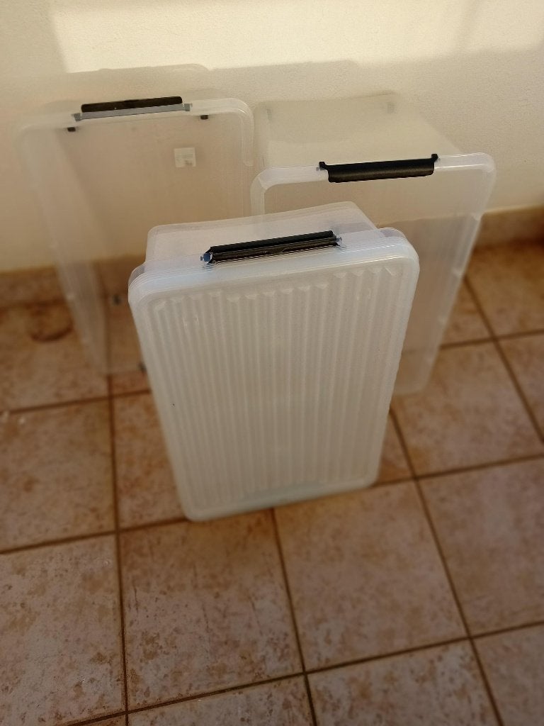 Ensemble de 14 boîtes de rangement Ikea, Moins de 35 cm, Comme neuf, Enlèvement, Boîte