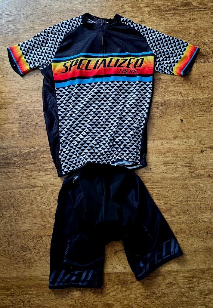 MTB Race wielerset Specialized Trui en broek, Fietsen en Brommers, Fietsen | Mountainbikes en ATB, Ophalen, Zo goed als nieuw