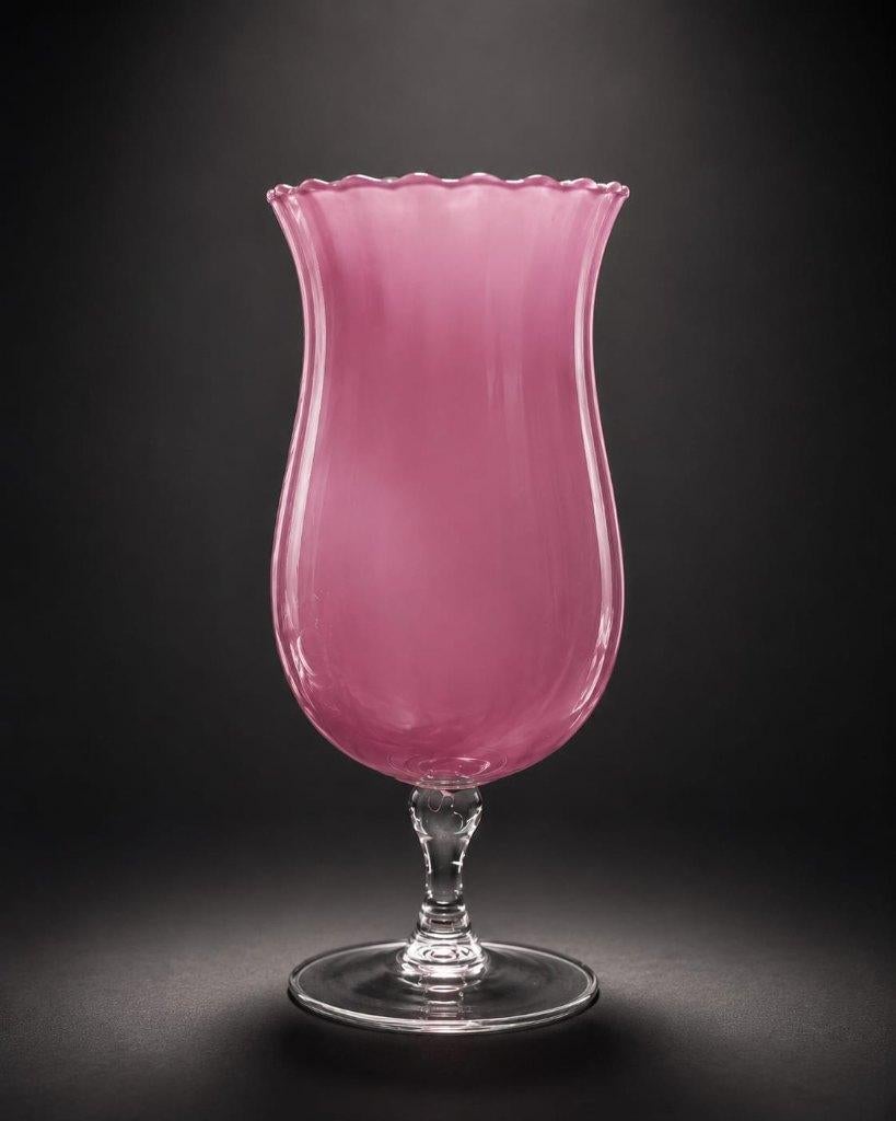 Vase opaline vintage en verre soufflé de la région d'Empoli., Enlèvement